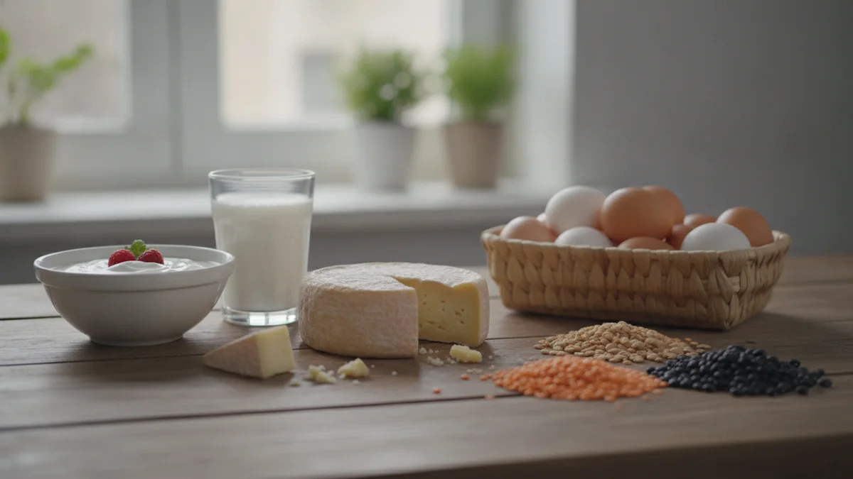 Sýr, jogurt, mléko, vejce a luštěniny