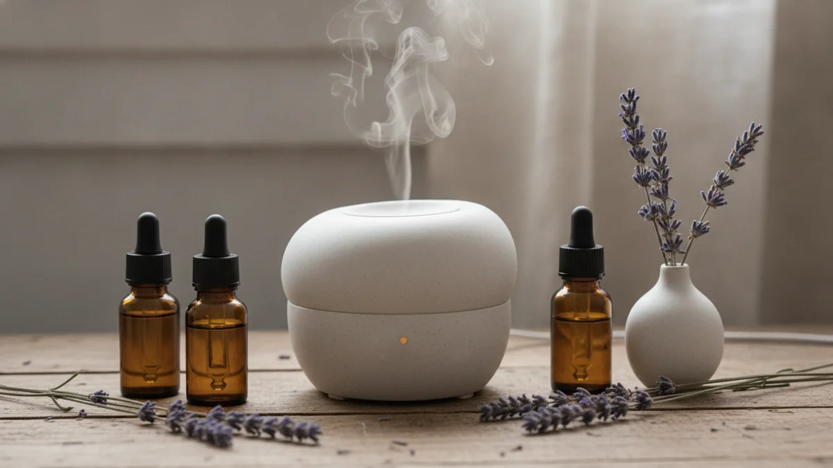 Aroma difuzér a lahvičky s esenciálními oleji
